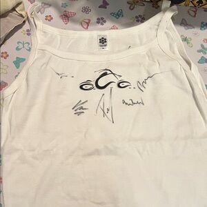 Women's White Logo Tank Top autographed Orange County Choppers